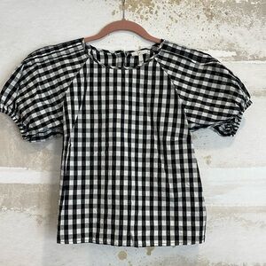 Joie Black/White Short Sleeve Top size small